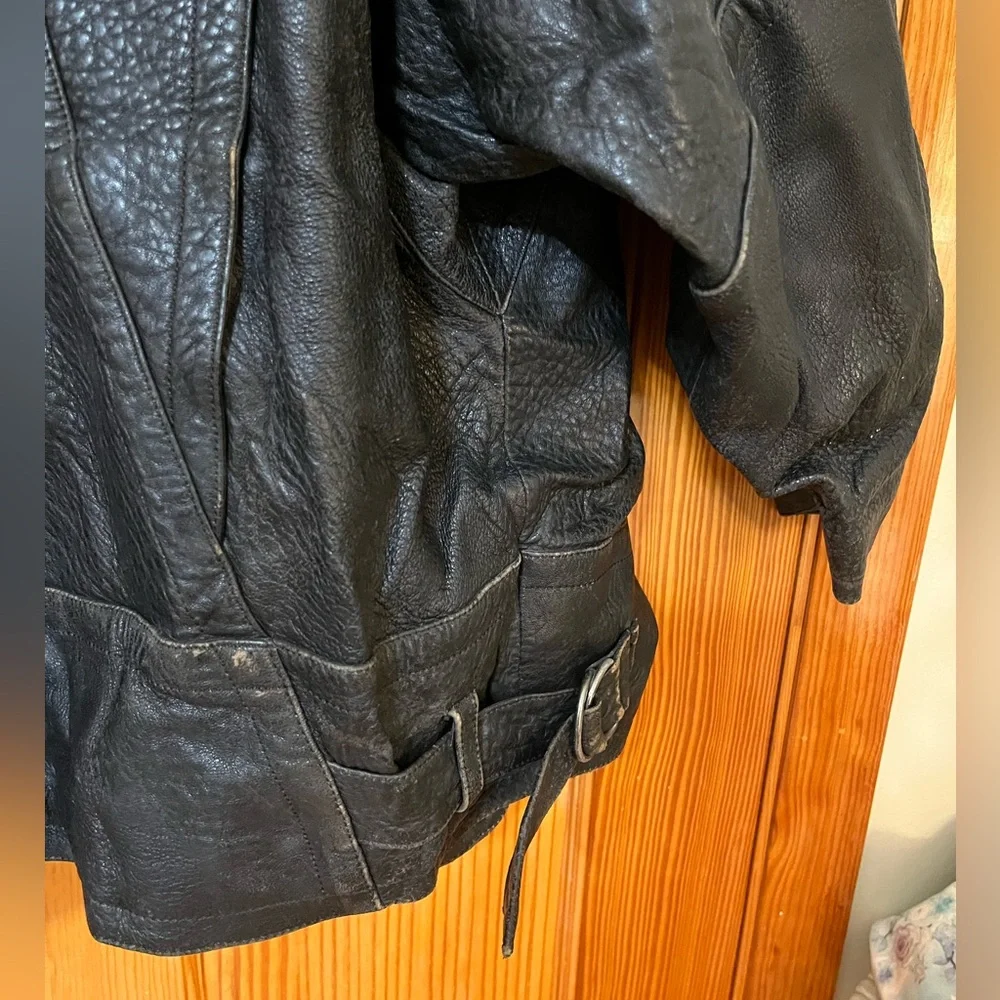 Marc Buchanan Pelle Pelle Vintage Animal Print 80’s Genuine Leather Jacket - Picture 14 of 16